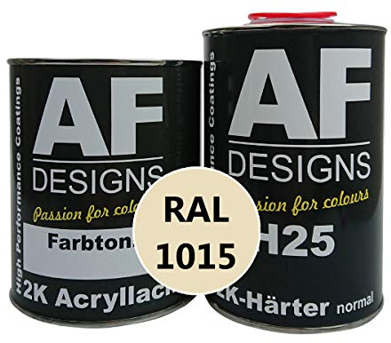 Alex Flittner Designs 2K Acryl Lack Autolack 3 kg Set RAL 1015 HELLELFENBEIN glänzend incl. Härter