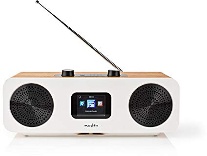 Internet Radio | da Tavolo | Bluetooth® / Wi-Fi | DAB+ / FM/Internet | 2.4 | Schermo a colori | 34 W | Controllato da remoto | Controllato dall'App | Sveglia | Bianco/Marrone