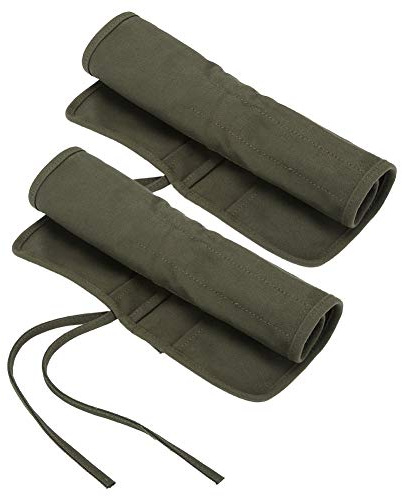 2Pcs Paint Brush Holder, 22 Slots Roll Up Canvas Paint Brush Storage Bag for Oil Watercolor Gouache Art Paint Brushes