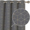 Deconovo Eyelet Curtains, Gold Diamond Printed Blackout Curtains 52 x84 Inch(Width x Length), Thermal Insulated Curtains for Door, Light Grey, One Pair