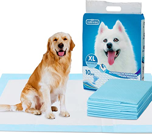 Nobleza -Ultra saugfähige Hunde Trainingsunterlagen Welpenunterlage Welpen Toilettenmatte, 90 * 80cm, Packung mit 10 Stück |