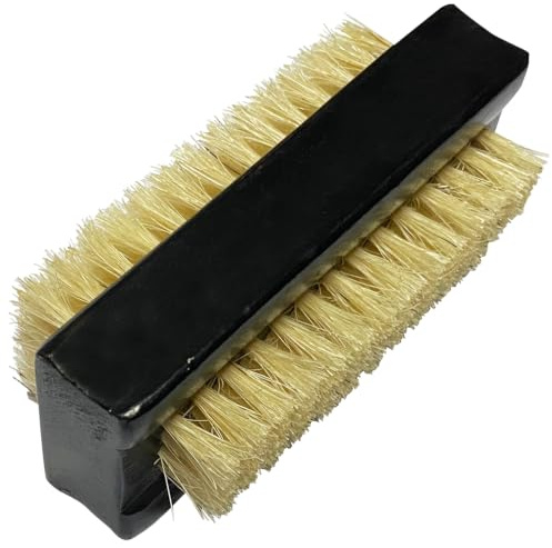 Coralpearl Holz Nagelbürste Schwarz Naturborsten 1 Stück, Handwaschbürste Reiniger, Fingernägel Zehennägel Bürste, Handwerkerbürste Scheuerbürste, Scrubbing Reinigungsbürsten (Doppelseitige)
