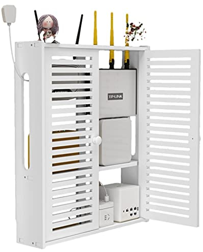 Router-Rack-Halterung wandmontiert, schwebendes Wandregal von Window-Shades, WiFi-Aufbewahrungsbox, Steckdosenleisten-Schutzabdeckung (Size : 42×10×50cm)
