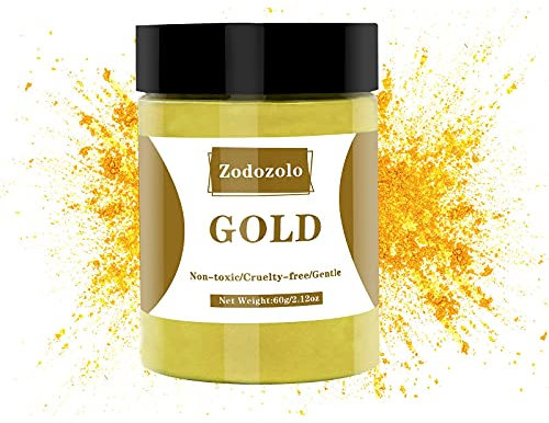 Epoxidharz Farbe - 60g Golden Mica Powder Resin Pigmentpulver für Epoxidharz, Schleim und Andere Handgefertigte DIY