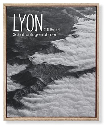 BIRAPA Lyon Keilrahmen für Canvas 80x160 cm in Sonoma Eiche, Rahmen für Leinwände, Leerrahmen für Leinwand, Schattenfugenrahmen für Keilrahmen, Leinwand Rahmen