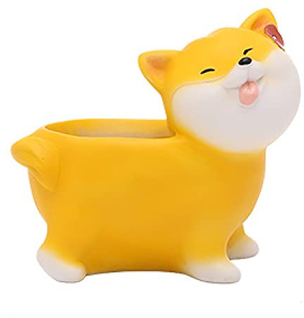 MDROGKUX Chien Carnivore Pot de Fleurs créativité personnalité Dessin animé Animal modèle Mignon Micro - Paysage résine Plante Pot de Fleurs