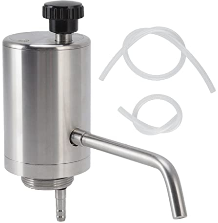 Electric Wine Pump Beverage Dispenser Bar Accessories Stainless Steel Body Silicone Kitchen Accessories with Hose for 1.8L to 10L Beer Kegs Home Bar