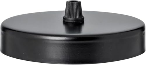 DC VOLTAGE Black Ceiling Rose Light Fittings Ceilings 100mm Metal Cover Plate Single Outlet Side Fitting Canopy Kit with Accessories for Chandeliers Wall Lamps Hanging Lights