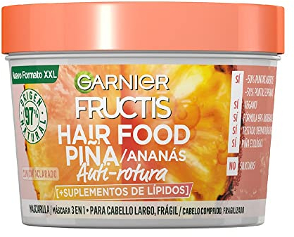 Garnier Fructis Hair Food Mascarilla Capilar Piña, 400ml