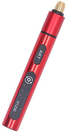 Gravierstift, 5 V Elektrischer Gravierstift, Wiederaufladbar, Tragbar, Aluminiumlegierung, Breite Anwendung, Feine Verarbeitung für Jadestein (Rot)