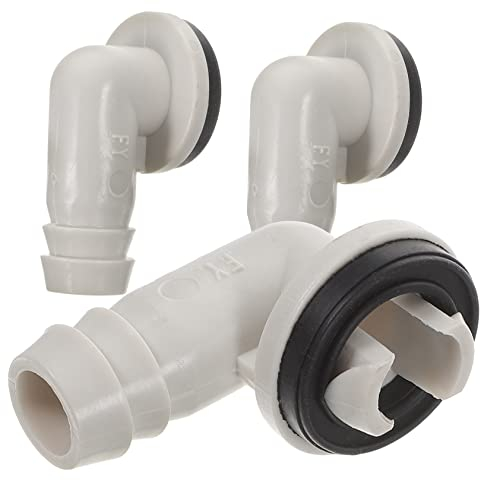 Homoyoyo Adaptador de Drenaje para Aire Acondicionado Ventana 15mm Codo Plástico Resistente Anti-envejecimiento Conexión Fuerte sin Fugas 3 Piezas para Unidades Exteriores