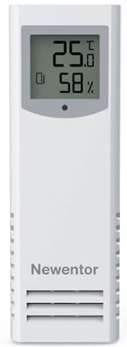 Newentor R3 Außensensor für Wetterstation Funksensor Außen Thermometer-Hygrometer, Nur kompatibel mit Newentor Q7-DE, Q8-U & Q8-DE (Nur Außensensor)