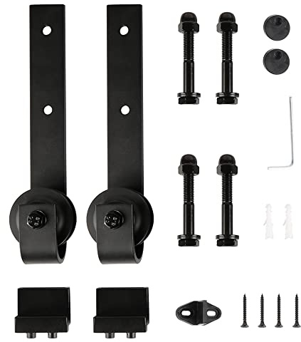 Roulette Porte Coulissante, Accessoires pour Portes Coulissantes, Noir, Roulette kit seulement (No Rail)
