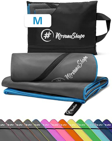 NirvanaShape Mikrofaser Handtuch, Microfaser Handtücher als Reisehandtuch, Strandtuch, Fitnesstuch, Sporthandtuch für Fitness, Strand M 120 x 60 cm