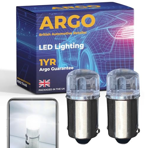 Argo Ba9s 233 Led Bulbs Xenon White 12v Car Light Bulbs Car Interior 433 T4W Number Plate Light Bulb Map Dome Van Side Marker Reverse Light Clear Lens Side Light Bulb