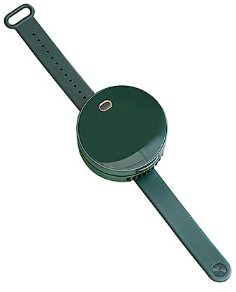 Ventilatore da Polso Mini USB Portatile 1200mah Verde | Abs, Silicone e Componenti Elettronici, Regolabile e Facile da Usare, Accessorio per Vacanze Estive