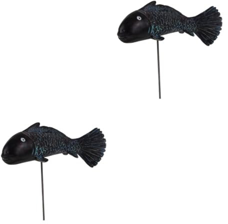 BESPORTBLE 2stücke Künstliche -Fisch Dekoration Resin Für Garten Und Fischnummer Für Außenbereiche Und