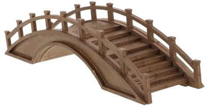 VINTORKY Miniatur Bogenbrücke Aus Holz Für Garten Dekoration Modellbrücke Für Miniatur Landschaftsdesign Holzbrücke Für Winzige Szenen Dekoration