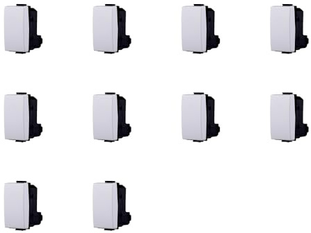 Interruttore Unipolare 1P 16A, Compatibile Bticino Matix, 1 Modulo, Colore Bianco