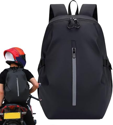Sghtil Mochila de Casco de Moto | Mochila de montar impermeable | Paquete de viaje, bolsa de deporte para viajes, bicicleta y uso diario