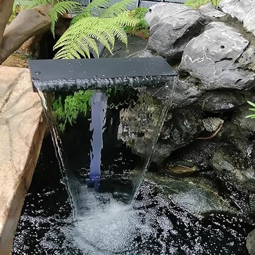 Cascade Piscine Fontaines Décoratives pour Petits Bassins (grenouilles et Poissons), Plateforme Murale Extérieure avec Débordement en Cascade pour Terrasse, Déversoir de Piscine Sur Mesure(6in(15cm))