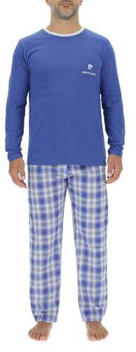 Pierre Cardin Underwear Pyjama Homme Long Coton, Vêtements de Nuit Homme, Ensemble T-Shirt et Pantalon