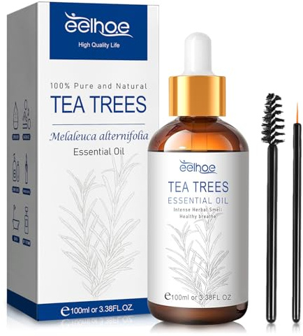Aceite de árbol de té, 100 ml, aceite de árbol de té natural, orgánico, adecuado