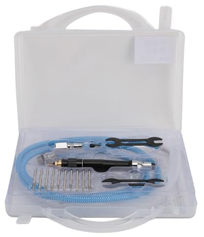 ZenithAur Druckluft-Stabschleifer, 70.000 U/min, maximale Geschwindigkeit, mit Gehäuse aus legiertem Stahl, 3-mm-Spannzange, Bleistiftschleifer zum Polieren in der Luft- und