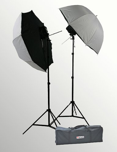 ePhoto Photography Studio Off Camera Flash Umbrella Softbox Brolly Box Light Stand Kit ULSSB35