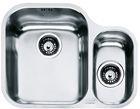 Franke 122.0021.448 Stainless Steel Silk Kitchen Sink with Single and a Half Bowl - Grey