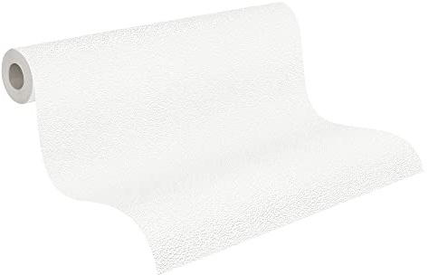 A.S. Création überstreichbare Vliestapete Meistervlies Tapete 25,00 m x 1,06 m weiß Made in Germany 245915 2459-15