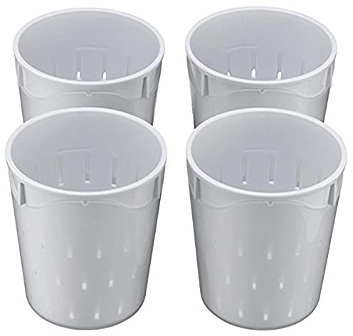 Lagrange 440004 Lot de 4 Faisselles pour Fromagère 0.25 L, Blanc