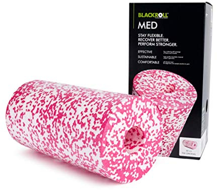 BLACKROLL® MED Faszienrolle - das Original. (Härtegrad weich) - Die softe Selbstmassage-Rolle für die Faszien in weiß/pink