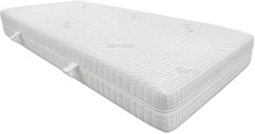Dibapur Q XXL - 9 Zonen Orthopädische Kaltschaummatratze (Q XXL 80x190) x ca.23,5 cm Kern mit gesteppten Doppeltuchbezug ca. 24,5/25 cm Härtegrad: H2,5 (bis ca. 110 kg)