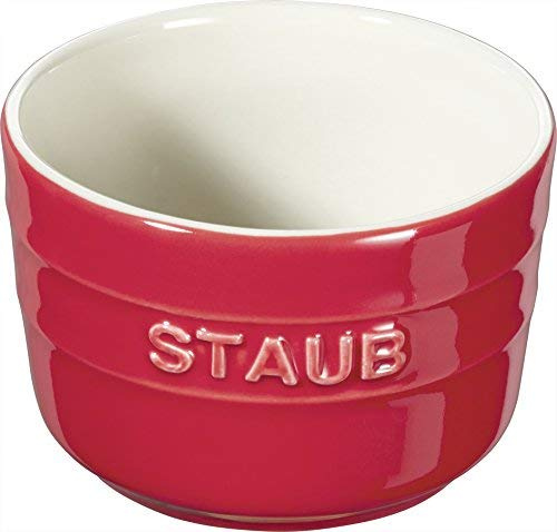 STAUB Keramik 6er Set XS Mini Förmchen Ramekin Dessertschale rund Kirschrot 8 cm