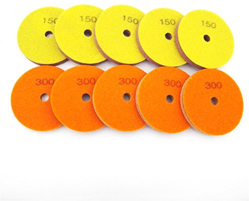 Diatool 10PCS/PK 10,2 cm spugna lucidatura pietra abrasiva per morbido pietra marmo pietra artificiale terrazzo, A6190410x10, S9