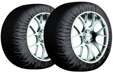 Bottari Calze da Neve Omologate Italia Arctic Socks, 2 Calze, Taglia M, Nero, Catene da Neve Tessili per R13 - R19 (Misure per Pneumatici Dettagliate all'Interno)