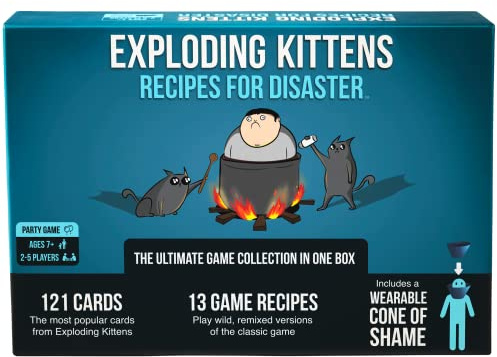 Exploding Kittens Recipes for Disaster - The Ultimate Collection With 13 New Ways To Play, 2-5 Players - Ages 7+, Adults and Kids Card Game, Great For Family Gatherings, Game Night