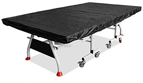 Parthan 110 x 59 tum PingPong bordsskydd, vattentätt bordtennisbordsskydd för utomhus och inomhus, andningsbar polyester bordtennisbord skyddskåpa, utomhus bordtennisskydd (svart)