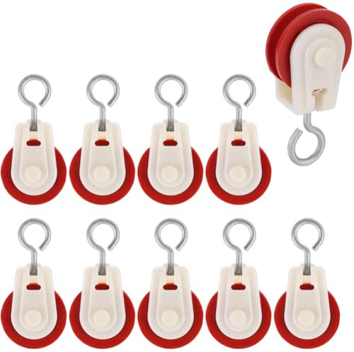 Tomotato Polea de Invernadero, Polea de plástico Resistente para suspensión de Objetos Pesados 87x46x14 mm, Accesorios para Granja e Invernadero