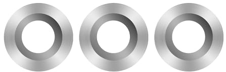 CDBP Ci0 16mm Diám. Redondo Insertos de carburo Cortadores Cuchillo para herramientas de torneado de madera, 3 piezas