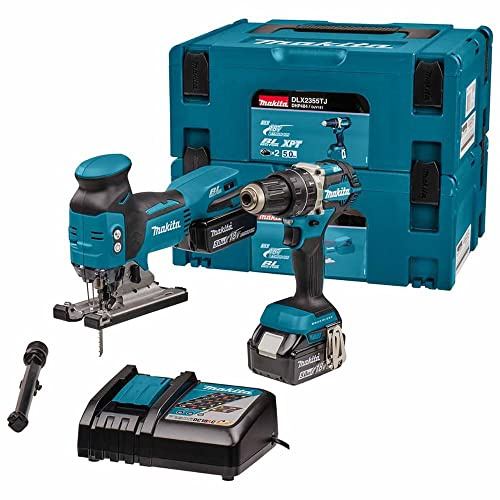 Makita DLX2355TJ Combopack 2 Werkzeuge, 18 V LXT Li-Ion (DHP484 + DJV181) (2 x 5,0 Ah)