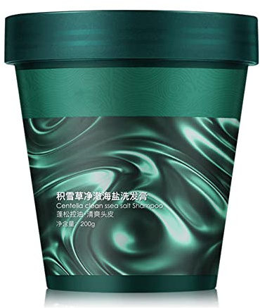 Scrub Purificante Alla Centella, Scrub Al Sale Marino, Scrubber Del Cuoio Capelluto Per La Crescita Dei Capelli, Nutre E Liscia I Capelli, Volumizza Le Radici E Favorisce Lo Spessore Dei Capelli (1Pc)
