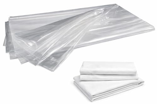 HOME PRO Buste Plastica per Coperte Biancheria Maglioni Camicie Indumenti Trasparente Protezione Antipolvere Riutilizzabile 45x65 Nylon PLT 50Pezzi