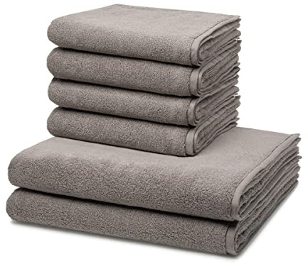 Ross - 6 teiliges Frottier-Set - Sensual Skin (4 X Handtuch 2 X Duschtuch im Set) - 500 g/m2 - Baumwolle - Walkfrottee - saugstark - weich und flauschig - Flanell