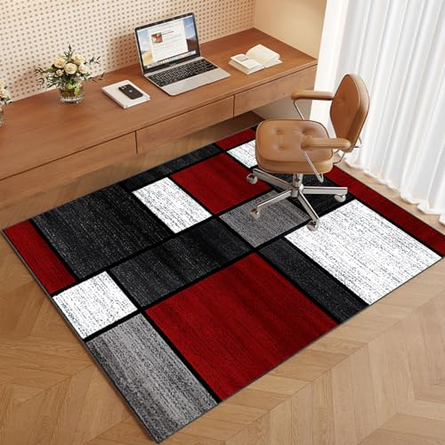 Bodenschutzmatten für Bürostühle - Teppich Unterlage-Kratzfest Rutschfest für Parkett und Hartböden - Schreibtischstuhl Unterlage Gaming Stuhl Unterlage - Drehstuhl Unterlage für Laminat 90 x 120 cm