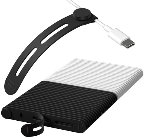 Nearockle 40 Stück Silikon Kabelbinder Wiederverschließbar (8cm Lang)
