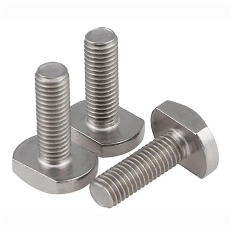 304 Stanless Steel GB37 T-Schraube Vierkantkopfschrauben T-Schrauben Hammerkopfschrauben for T-Nut M5 M6 M8 M10 M12 (Color : 16mm, Size : M12(1pcs))