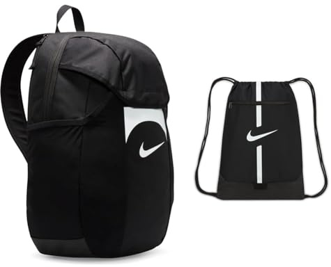 Nike Unisex Backpack Academy Storm-Fit, Black/Black/White, DV0761-011, 30L & DA5435-010 Academy Sports Backpack Unisex Adult Black/Black/White 1SIZE