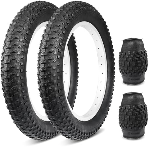 16/20 x 3,0 E-cykeldäck robust fet cykeldäck för MTB/Ecyklar, hållbart alla terränger riktade knobby-slitbana, överlägset för gatu- och terrängäventyr (16 x 3 däck, 2 st däck (ej rör))